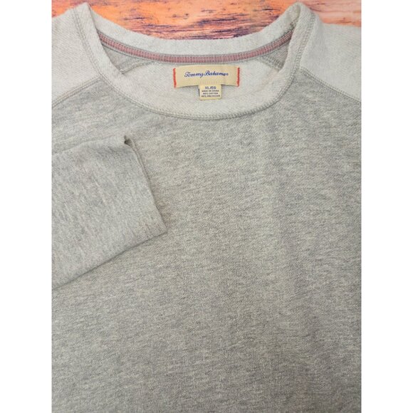 Tommy Bahama Mens Grey Heather Long Sleeve Sweatshirt XL - Picture 4 of 7